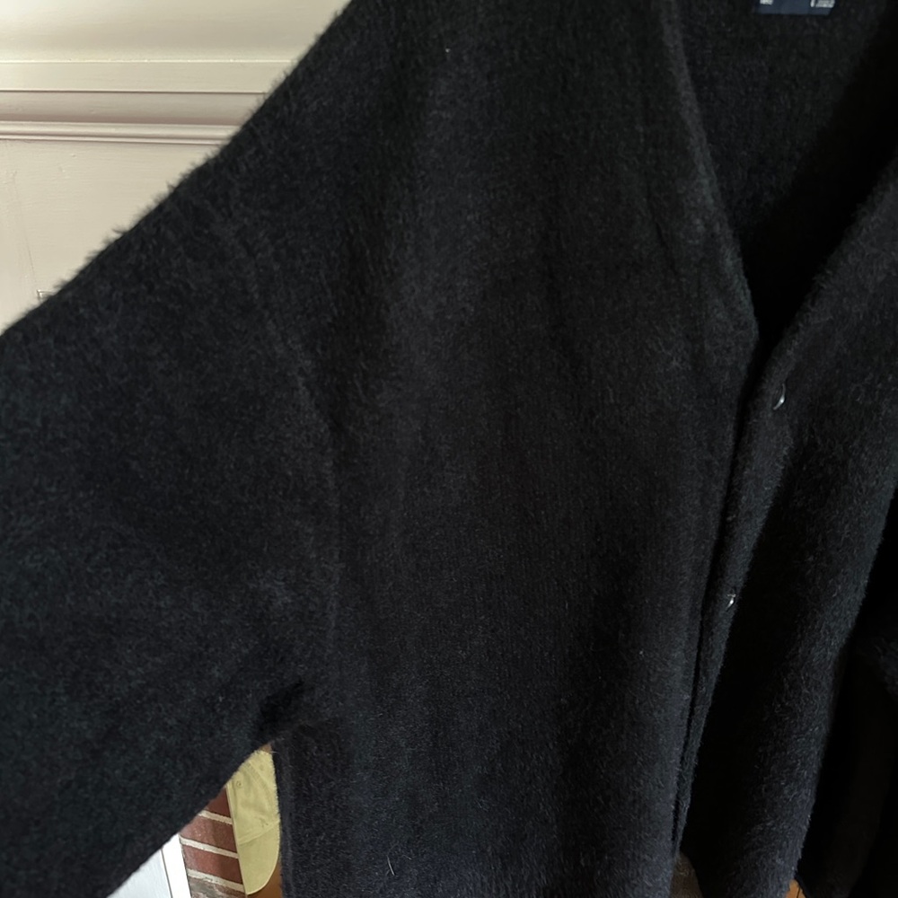 Abercrombie & Fitch fuzzy oversized black cardigan - Picture 5 of 7